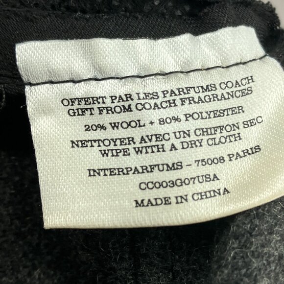 COACH Men's Dark Gray Wool Blend Fragrance Adjustable Dad Hat Logo Baseball Cap - Picture 7 of 7